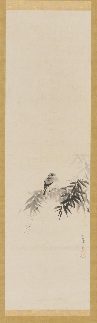 Lintu bambunoksalla, Edo-kausi, 1600-luku. tekijältä Kanō Tan’yū