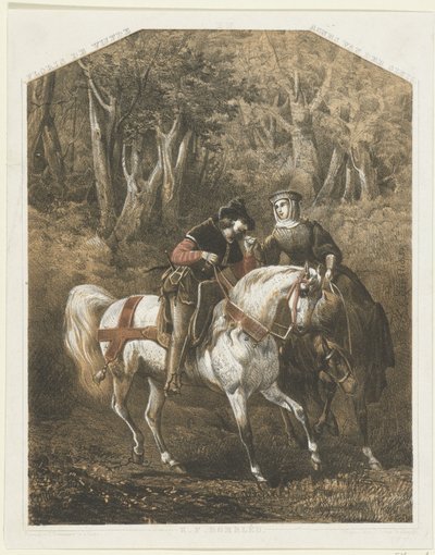 Floris V ja Agnes van der Sluis, noin 1270-1280 Floris viides / Agnes van der Sluis tekijältä Karel Frederik Bombled