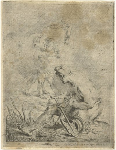 Déu del riu mirant dos acabats de putti tekijältä Karel Ykens (II)
