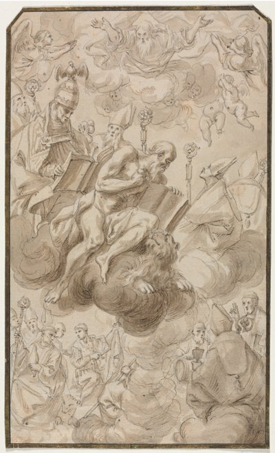 Pyhän Hieromuksen taivaaseenastuminen, 1600-luku. tekijältä Karel Škréta