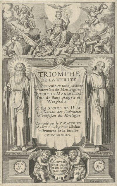 Nimisivu: Triomphe de la Verite, 1624 tekijältä Karel van Mallery