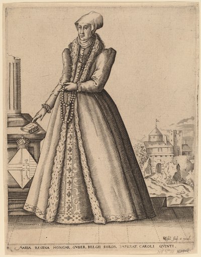 Maria, Unkarin kuningatar tekijältä Karel van Sichem after Christoffel