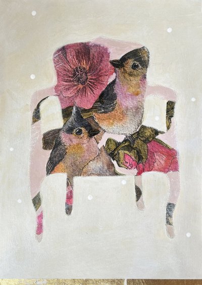 Shabby Chic -tyyliset kukka- ja lintukuvioiset tekijältä Karenina Fabrizzi
