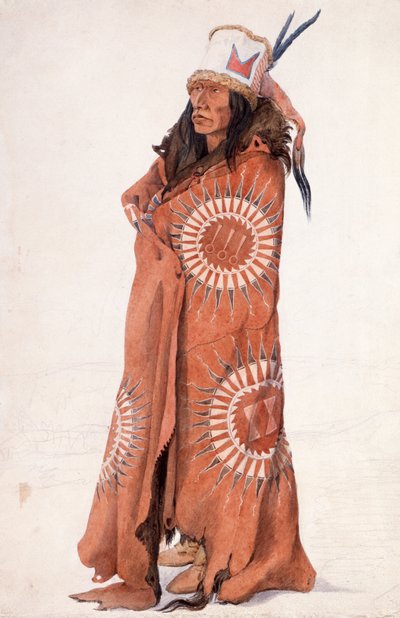Biróhkä, Hidatsa Man tekijältä Karl Bodmer