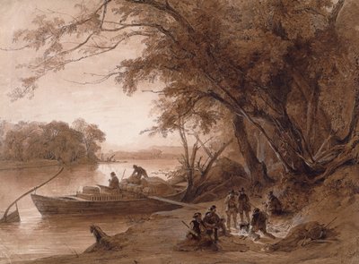 Matkustajien leiri Missourissa tekijältä Karl Bodmer