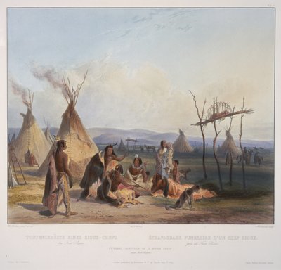 Hautajaisteline tekijältä Karl Bodmer
