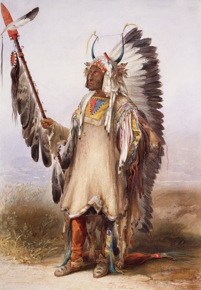 Mató-Tópe, Mandanin päällikkö tekijältä Karl Bodmer