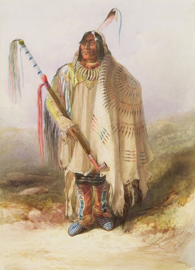 Pehriska-Ruhpa, Hidatsa-soturi tekijältä Karl Bodmer