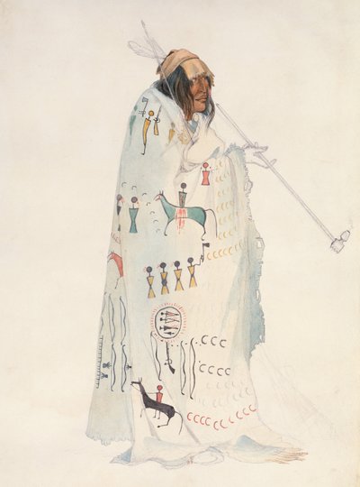 Piegan Blackfeet Man tekijältä Karl Bodmer