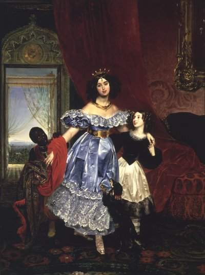 Muotokuva kreivitär Samoilovasta ja (Giovanina) Amazilia Pacinista sekä mustasta pojasta. tekijältä Karl Bryullov
