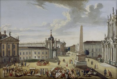 Alter Markt Potsdam - näkymä Schlossstraßeen tekijältä Karl Christian Wilhelm Baron