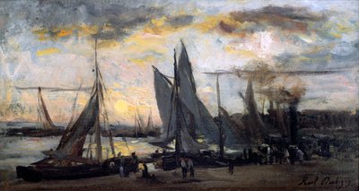 "Kalastajien paluu", 1800-luvun loppu. tekijältä Karl Daubigny