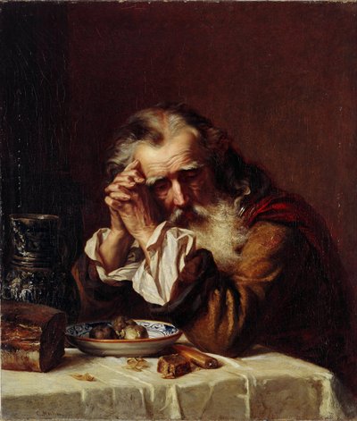 Karl Fjodorovitš Gun (Ghun, Hun, Huhn) (1830-1877) maalaus "Vanhan miehen pää" 1872 - Öljy kankaalle Koko 55,5x49,5 cm Latvian tasavallan valtion taidemuseo, Riika tekijältä Karl Fedorovic Gun