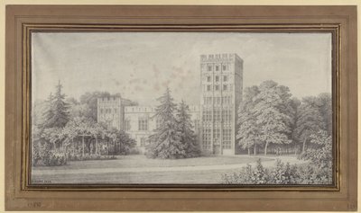 Berliini. Pfaueninselin Kavalierhaus. Näkymä tekijältä Karl Friedrich Schinkel