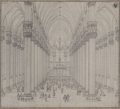 Milanon tuomiokirkon sisänäkymä tekijältä Karl Friedrich Schinkel