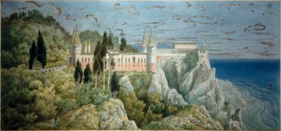 Oriandan linna, näkymä tekijältä Karl Friedrich Schinkel