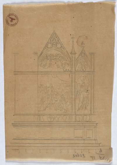 Studie zu einem gotischen Altar tekijältä Karl Friedrich Schinkel