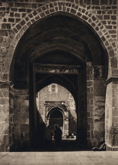 Jerusalem, sisäänkäynti temppeliin (m/v kuva) tekijältä Karl Grober