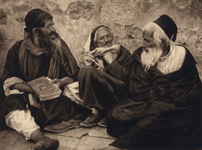 Jerusalem, juutalaiset itkupaikalla (m/w kuva) tekijältä Karl Grober