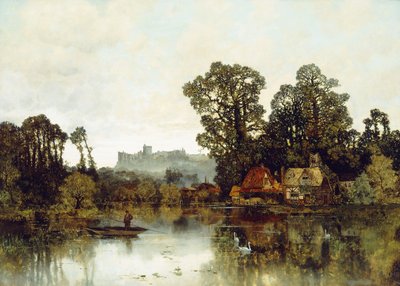 Thames-joki näköalalla Windsorin linnalle, tekijältä Karl Heffner