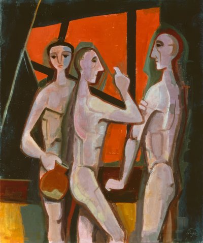 Kolme miestä huoneessa tekijältä Karl Hofer