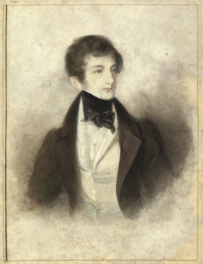 Pianisti ja säveltäjä Sigismund Thalbergin muotokuva 1812-1871, 1829. tekijältä Karl Joseph Aloys Agricola