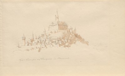 Lindenfelsin linna lähellä Weinheimia Odenwaldissa tekijältä Karl Julius Von Leypold