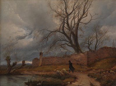 Vaeltaja myrskyssä, 1835 tekijältä Karl Julius Von Leypold