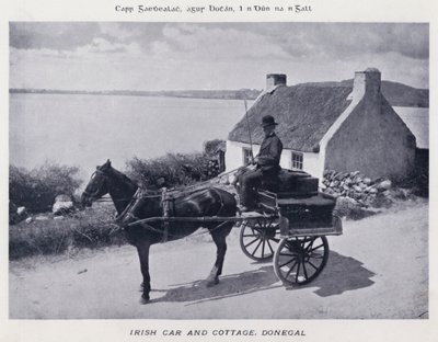 Irlantilainen auto ja mökki, Donegal (m/w kuva) tekijältä Karl Karlovich Piratsky