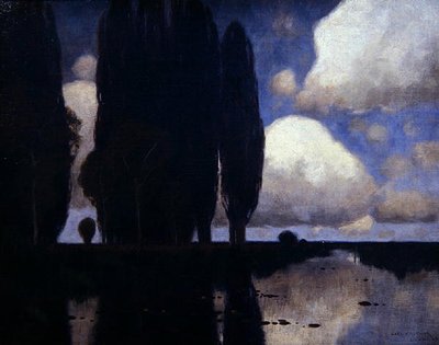 Rheinland Scene (öljy kankaalle) tekijältä Karl Kustner