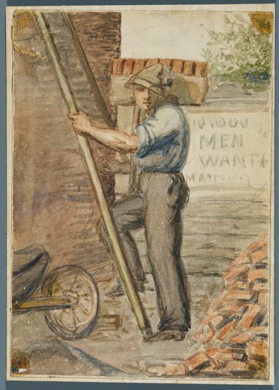 Brick Layer, 1864 (wc mustan median alipiirroksen päällä) tekijältä Karl L.H. Mueller