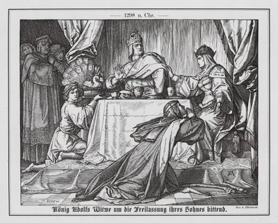 Nassaun kuningas Adolfin leski pyytää poikansa vapauttamista. tekijältä Karl Ludwig Adolf Ehrhardt