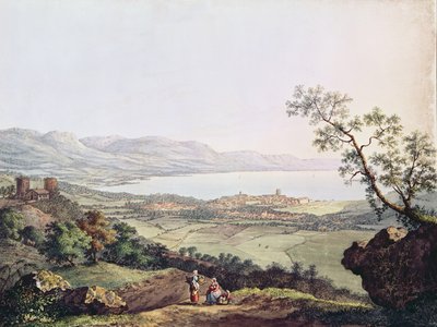 Näkymä Geneveen Savoyn Saconexista tekijältä Karl Ludwig Hackert