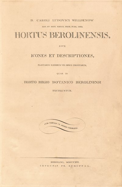 Berliinin puutarha tekijältä Karl Ludwig Willdenow