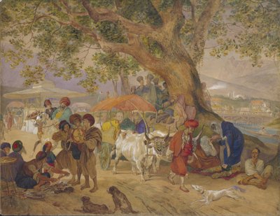 Sweet Water Springs lähellä Konstantinopolia, 1849 tekijältä Karl Pavlovich Bryullov