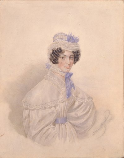 Anna Borisovna Bakuninan muotokuva 1802-1835, 1835 tekijältä Karl Pavlovich Bryullov