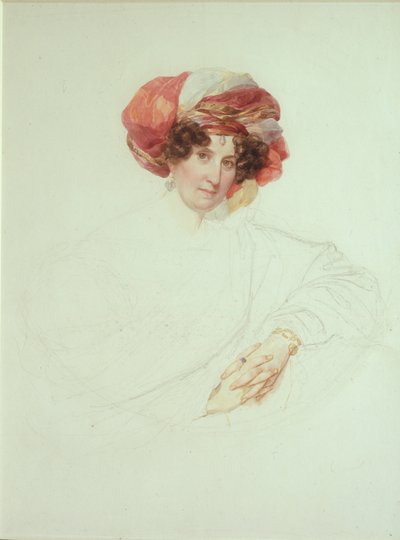 Nainen Turbanissa. Kreivitär Maria Grigorjevna Razumovskajan muotokuva 1772-1865, os Vjazemskaja, 1827-1830 tekijältä Karl Pavlovich Bryullov