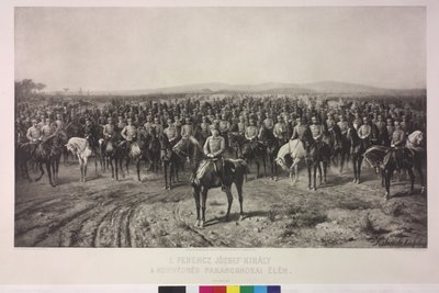 Keisari Franz Joseph I Unkarin alueellisen armeijan huipulla tekijältä Karl Ritter Von Kobierski