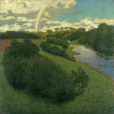 Maisema sateenkaaren kanssa Alsterissa tekijältä Karl Wilhelm Arthur Illies