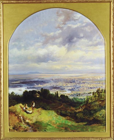 Blick auf Wien - Wien noin 1860 ... (maalaus kankaalle) tekijältä Karl the Elder Schweninger
