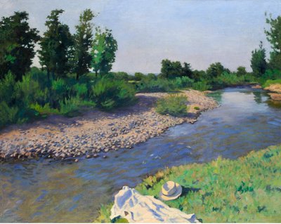Ruisseau II - Virta II, kirjoittanut Ferenczy, Karoly (1862-1917). Öljy kankaalle tekijältä Károly Ferenczy
