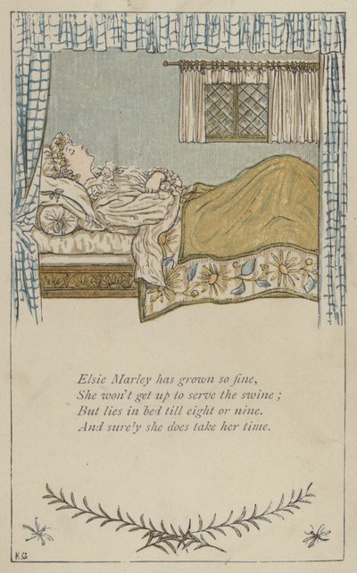 Elsie Marley on kasvanut niin hienoksi (väri litho) tekijältä Kate (after) Greenaway
