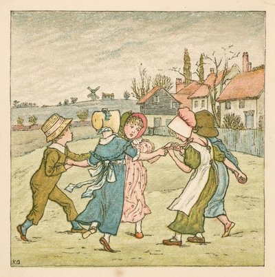 Sormus A Ring ORose (väri litho) tekijältä Kate (after) Greenaway
