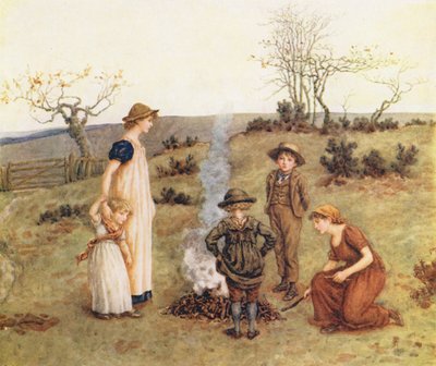 Tikkutuli (värilitografia) tekijältä Kate (after) Greenaway