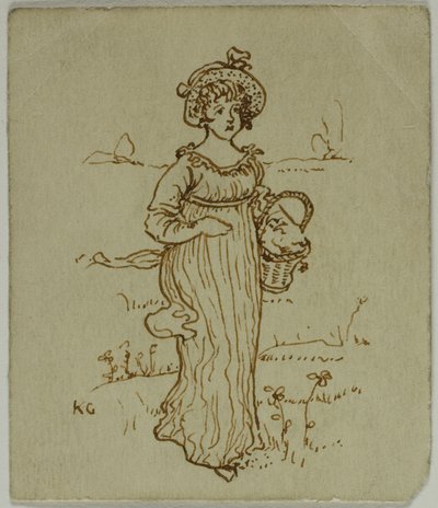 Tyttö koriin tekijältä Kate Greenaway