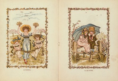 Kevät ja kesä, 1800-luku tekijältä Kate Greenaway