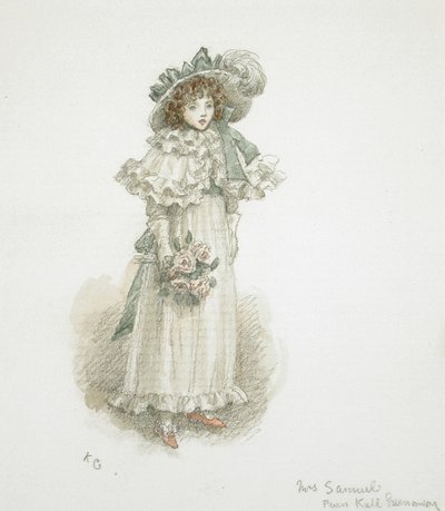 Tutkielma täysin pukeutuneesta pikkutytöstä tekijältä Kate Greenaway