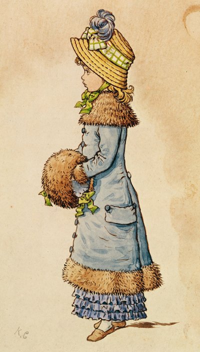Sunday Best - nuori tyttö sinisessä tekijältä Kate Greenaway