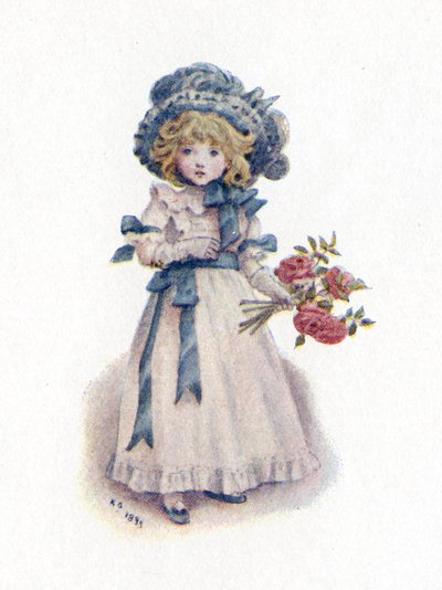 Kate Greenawayn "Taking in the roses". tekijältä Kate Greenaway