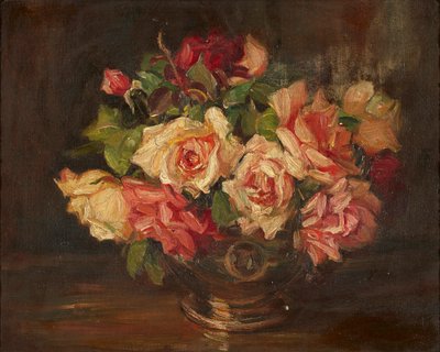 Pink Roses (öljy kankaalle) tekijältä Kate Wyllie